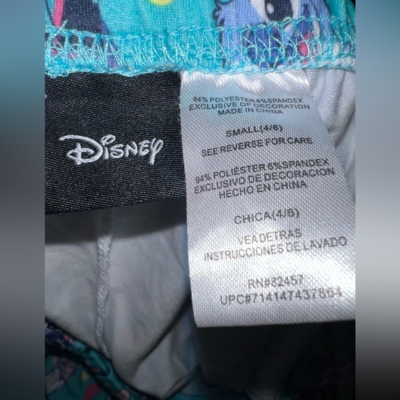 Disney Stitch Pajama Pants Turquoise Blue Multi Lounge Pants Lilo & Stitch Small - Picture 3 of 3